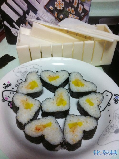 【樱桃-越胖越要吃】-新买的寿司模具,结果做了