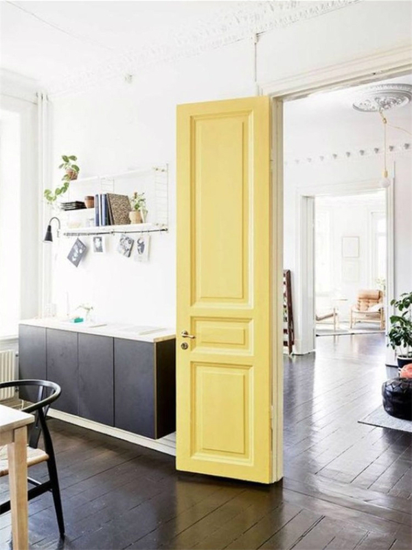 【3D木门·德系精工】单调的室内,一扇有色门