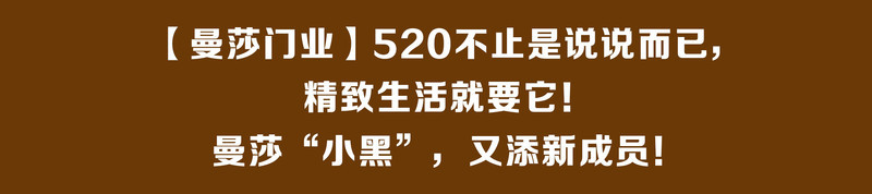 【曼莎門業】520不止是說說而已,精緻生活就要它!